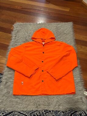 American Field Vintage Orange Hunting Weather Tech Polyester Hooded Men's Jacket